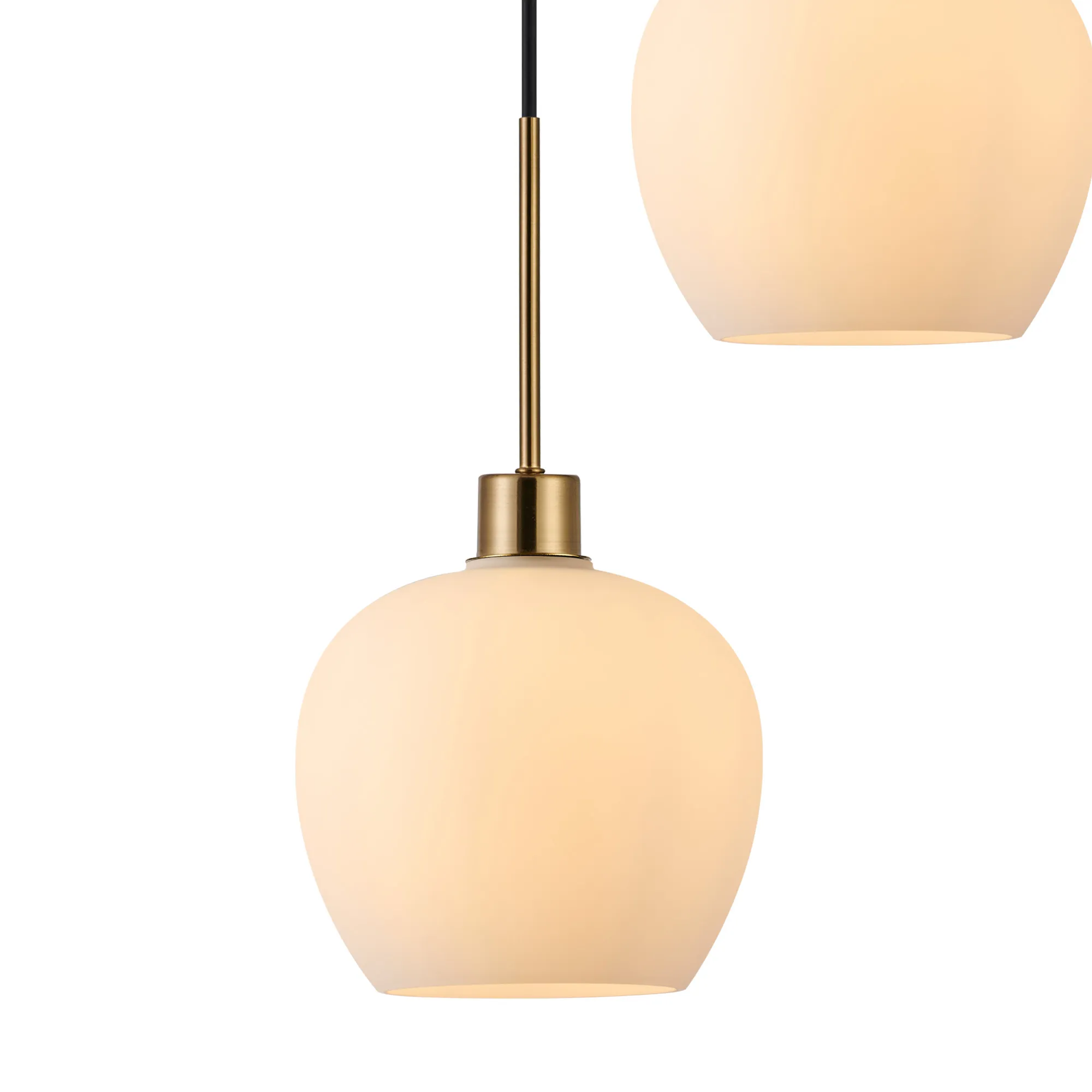 Lori 40cm Round Pendant, 3 Light Adjustable E27, Antique Gold/Opal Wine Shades DK1183  Deco Lori Antique Gold
